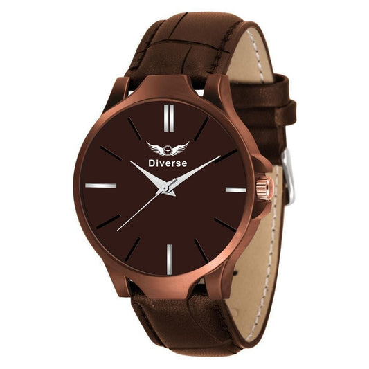 Men's Analog Leather Watch